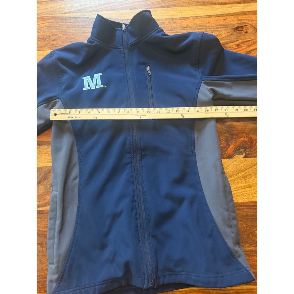 University of Maine Black Bears Softshell Jacket Navy Blue Grey Womens Small - Picture 7 of 9